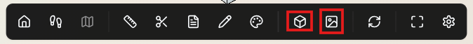 Viewer toolbar highlighting Orthographic and AI Render.