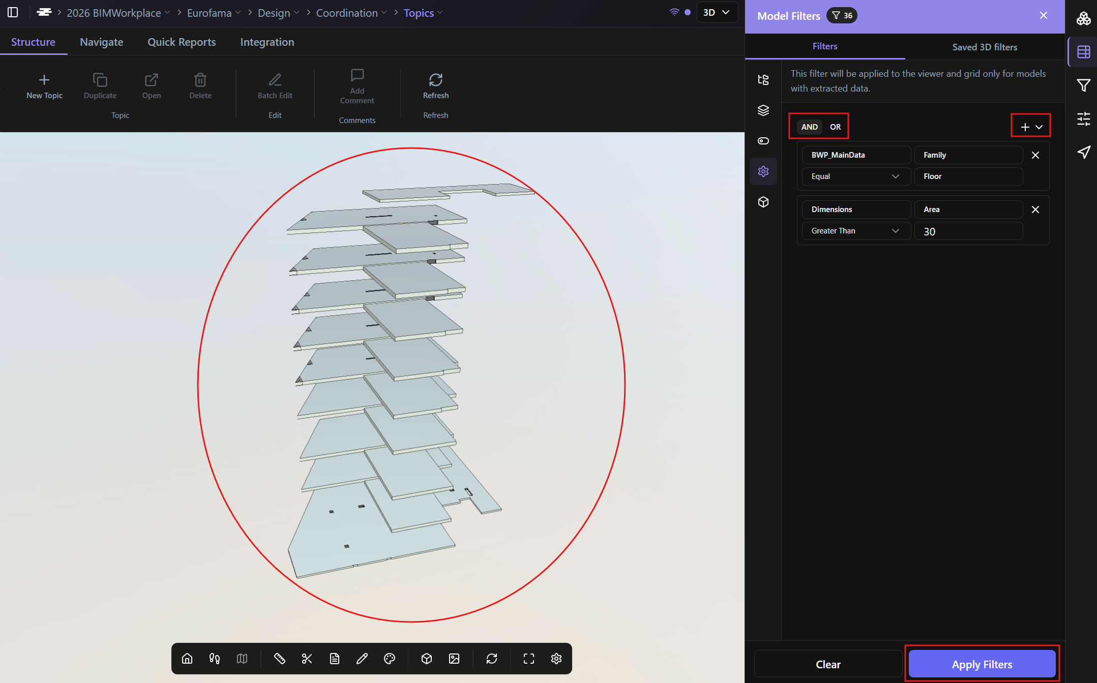Custom Filter showing multiple conditions grouped with AND / OR logic.