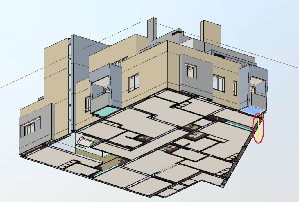 Section Plane created from the underside of a ceiling, aligned with the selected face.